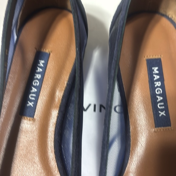 Margaux suede leather and mesh navy blue Women's Blue Flats. Handmade in Spain. - Picture 3 of 9